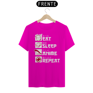 Nome do produto Camiseta Estampada - Eat Sleep Anime Repeat