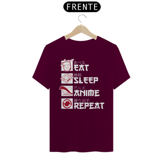 Nome do produto Camiseta Estampada - Eat Sleep Anime Repeat