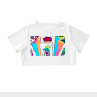 Nome do produto Cropped  Cyber-Abstrato 