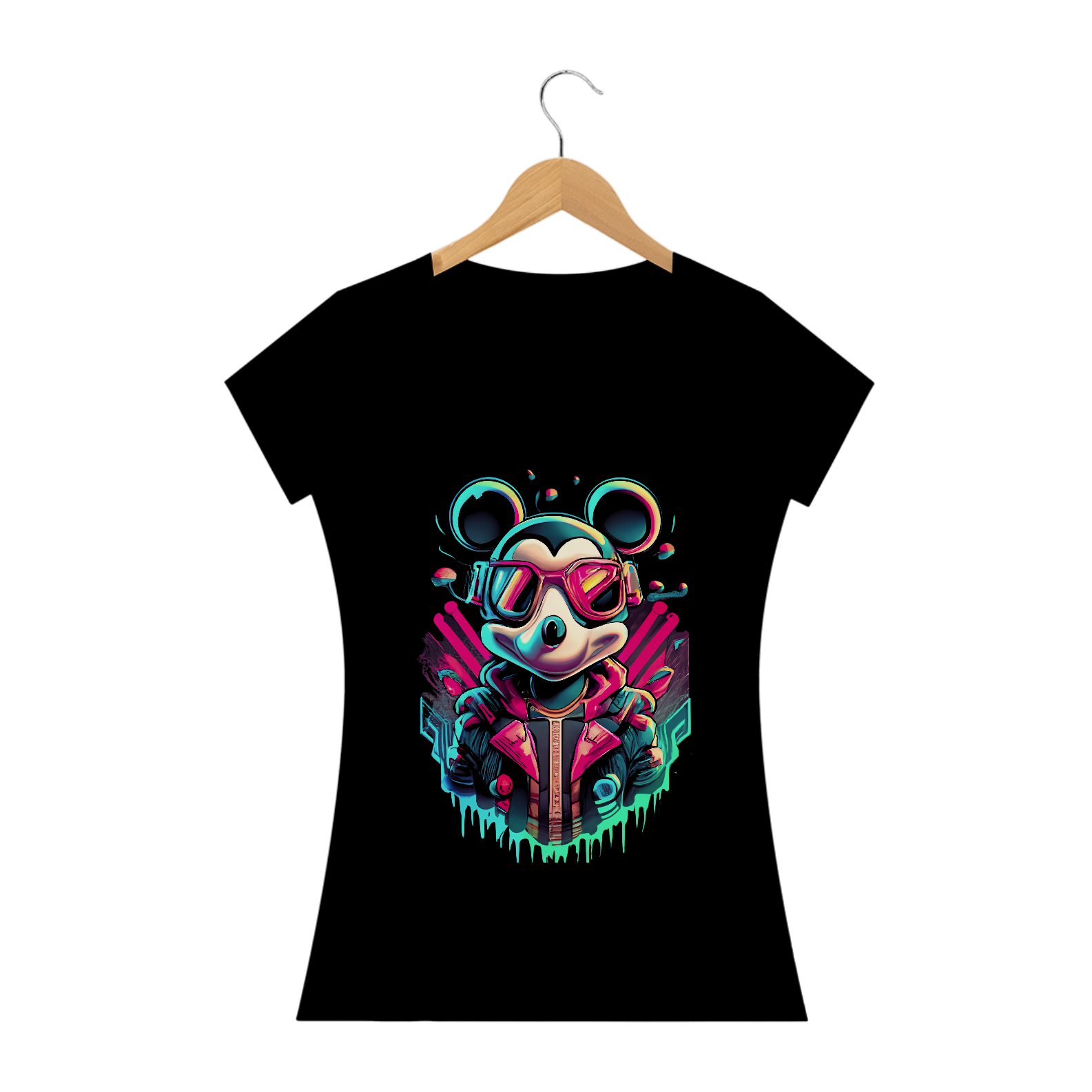 Camiseta Baby Long Quality Cyber Mouse