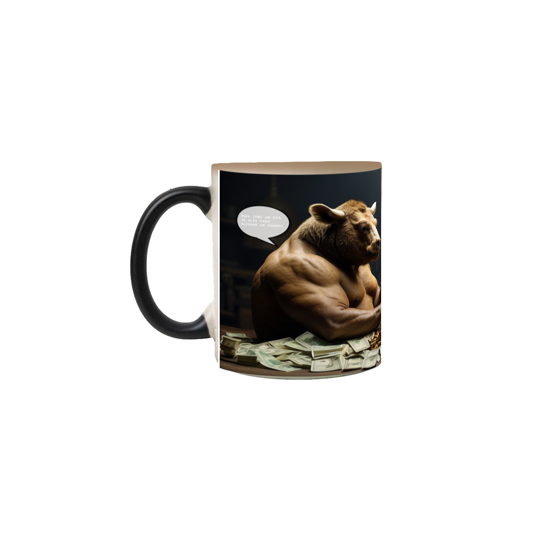 Nome do produto: Caneca Magica Charge Bull vs Bear Alpha Trader