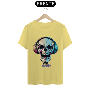 Nome do produtoCamisa Estonada Headbanger Caveira com Fone