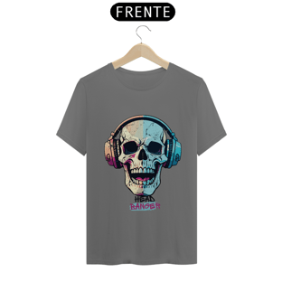 Nome do produtoCamisa Estonada Headbanger Caveira com Fone