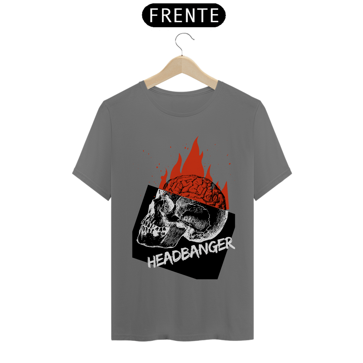 Nome do produto: Camiseta Estonada Headbanger Estampa Exclusiva