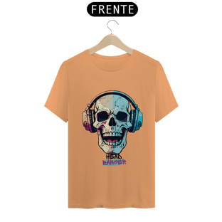 Nome do produtoCamisa Estonada Headbanger Caveira com Fone