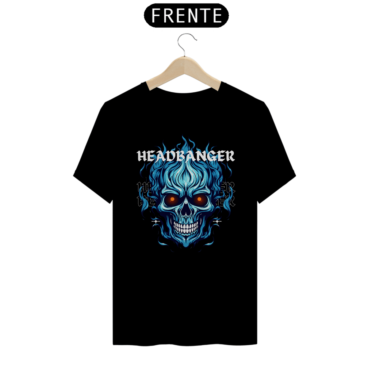 Nome do produto: CAMISA HEADBANGER PRETA