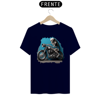 Nome do produto Camiseta Estampa Motoqueiro Esqueleto