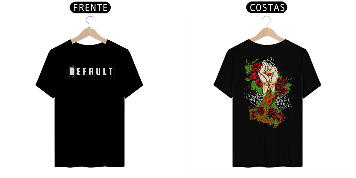 Nome do produto: Camiseta T-shirt Oversized Terço sobre rosas.