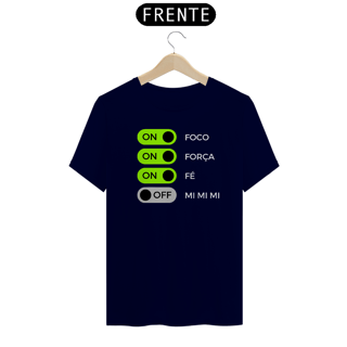 Nome do produto Camiseta Foco, Força e Fé