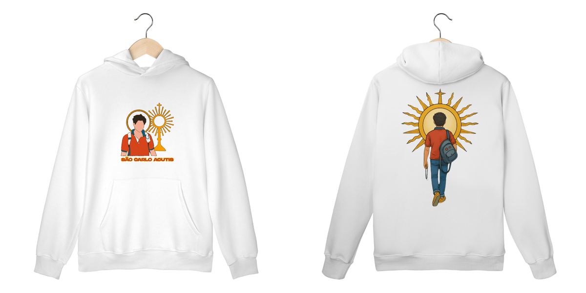 Nome do produto: Moleton Canguru São Carlo Acutis