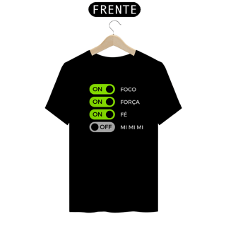 Nome do produto Camiseta Foco, Força e Fé