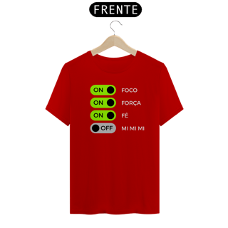 Nome do produto Camiseta Foco, Força e Fé