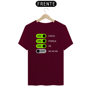 Nome do produto Camiseta Foco, Força e Fé