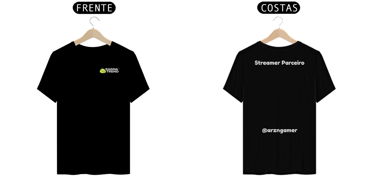 Nome do produto: Camiseta Streamer Parceiro RagnaTrend