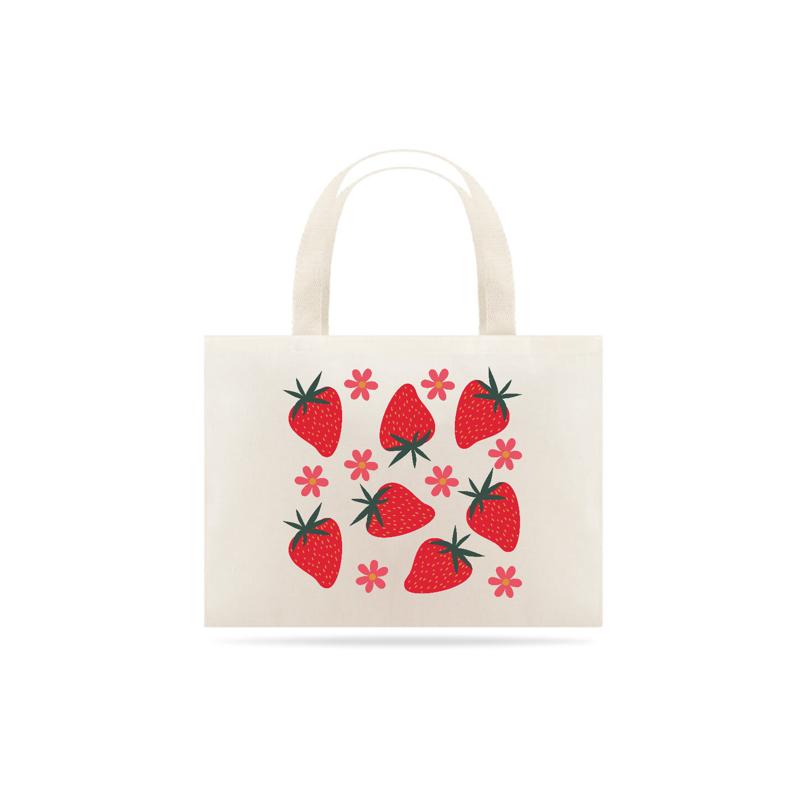 Ecobag Morangos floridos