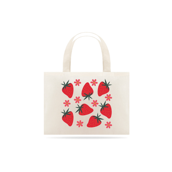 Ecobag Morangos floridos