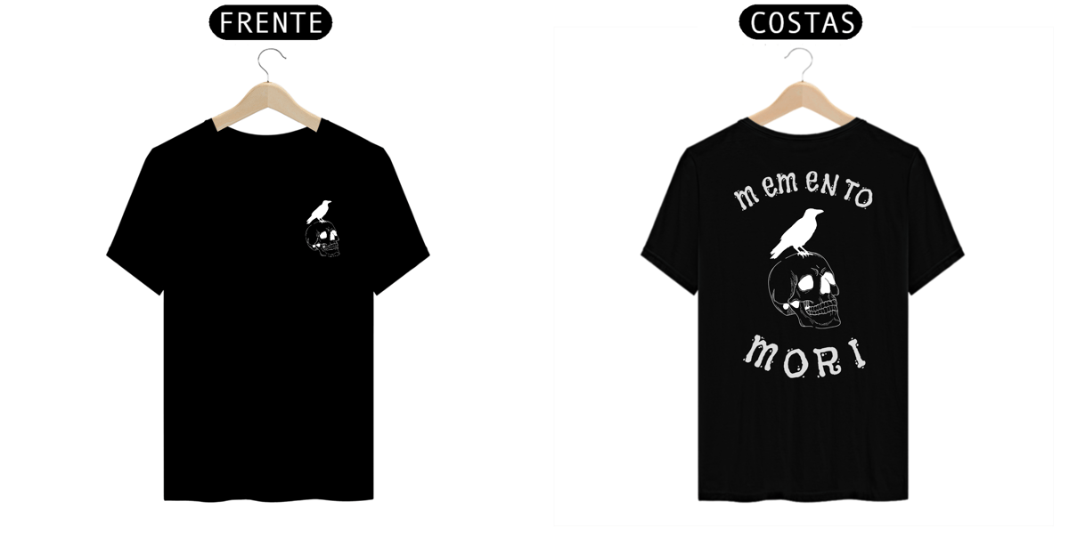 Nome do produto: Camisa T Masculina, estampada memento mori