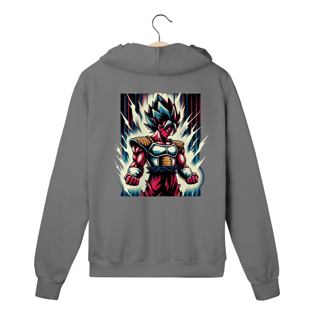 Nome do produto Moletom  com Zíper - Fúria Saiyajin