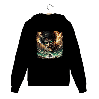 Nome do produto Moletom com Zíper - Eren Tatakae