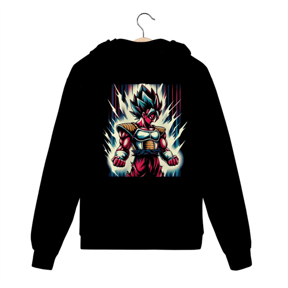 Moletom  com Zíper - Fúria Saiyajin