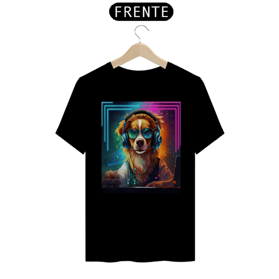 Camiseta - Dog Nerd Neon