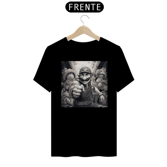 Camiseta - Mario Black and White