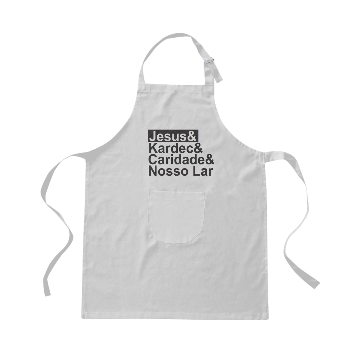 Nome do produto: Avental Jesus e Kardec e Caridade e Nosso Lar