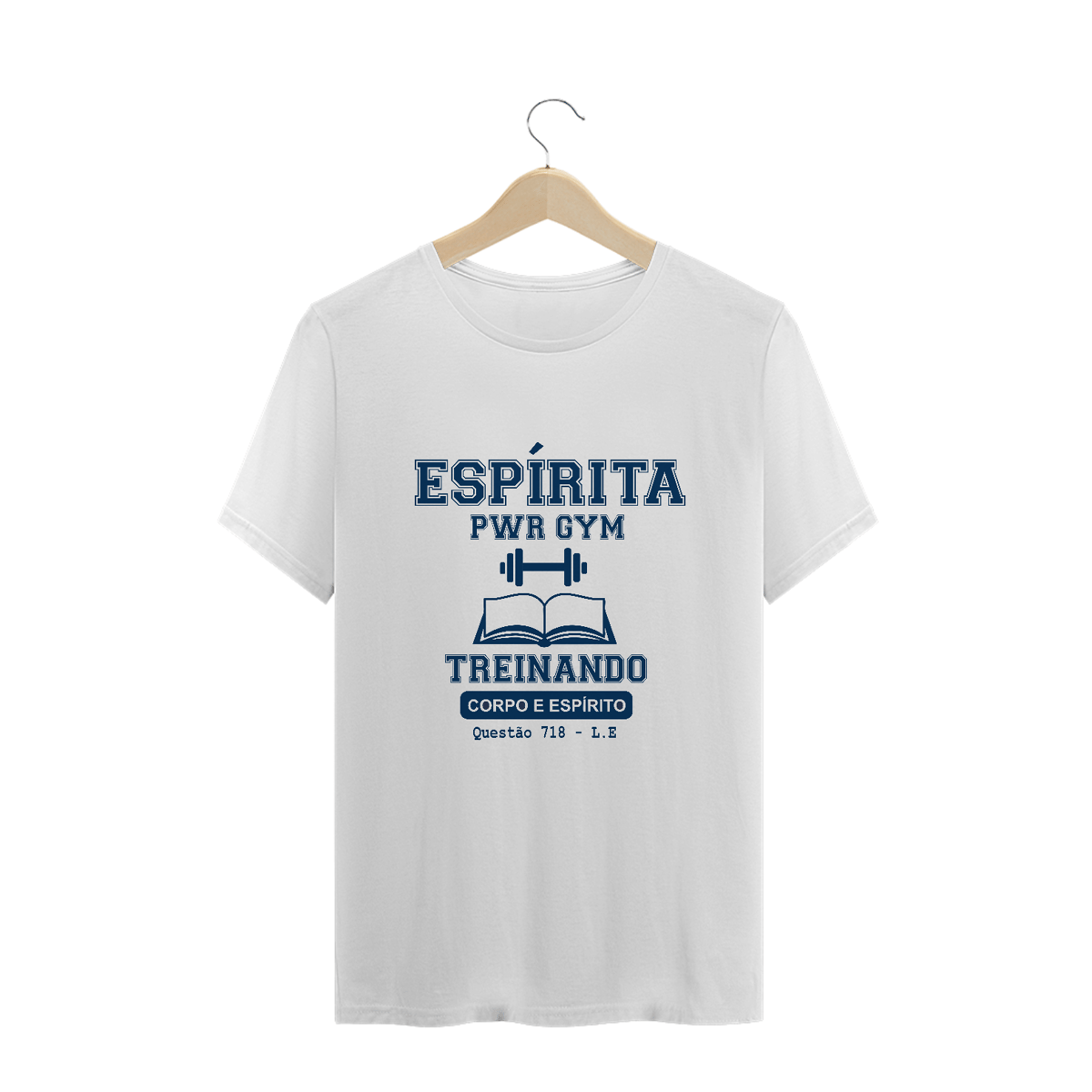 Nome do produto: Camiseta Espírita Plus Size PWR GYM