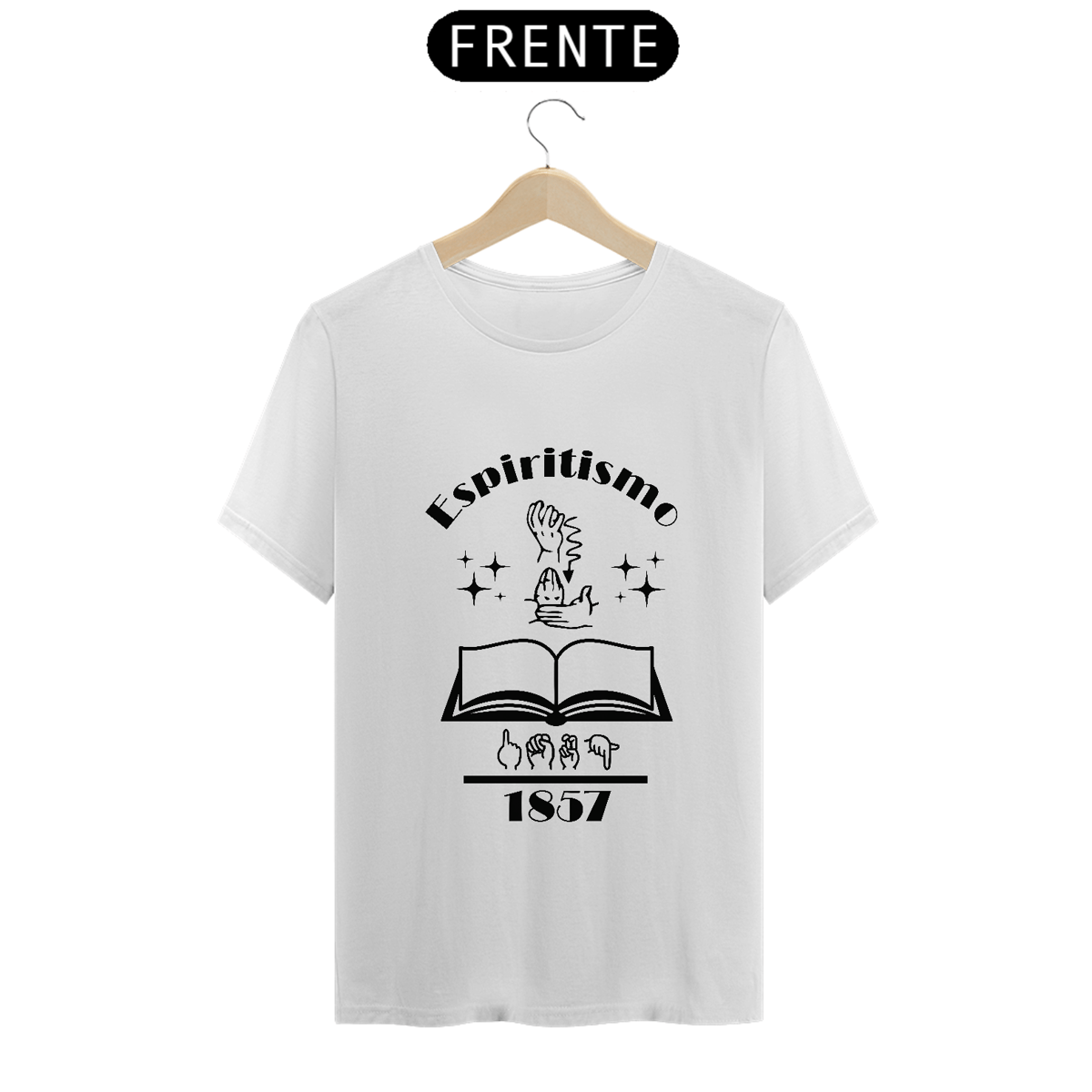 Nome do produto: Camiseta Espírita Espiritismo em Libras