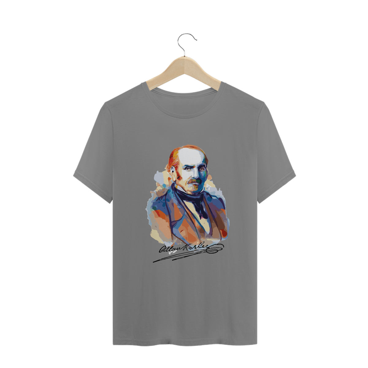 Nome do produto: Camiseta Espírita Plus Size Kardec Pintura
