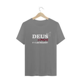Nome do produto Camiseta Espírita Plus Size Deus Cristo e Caridade