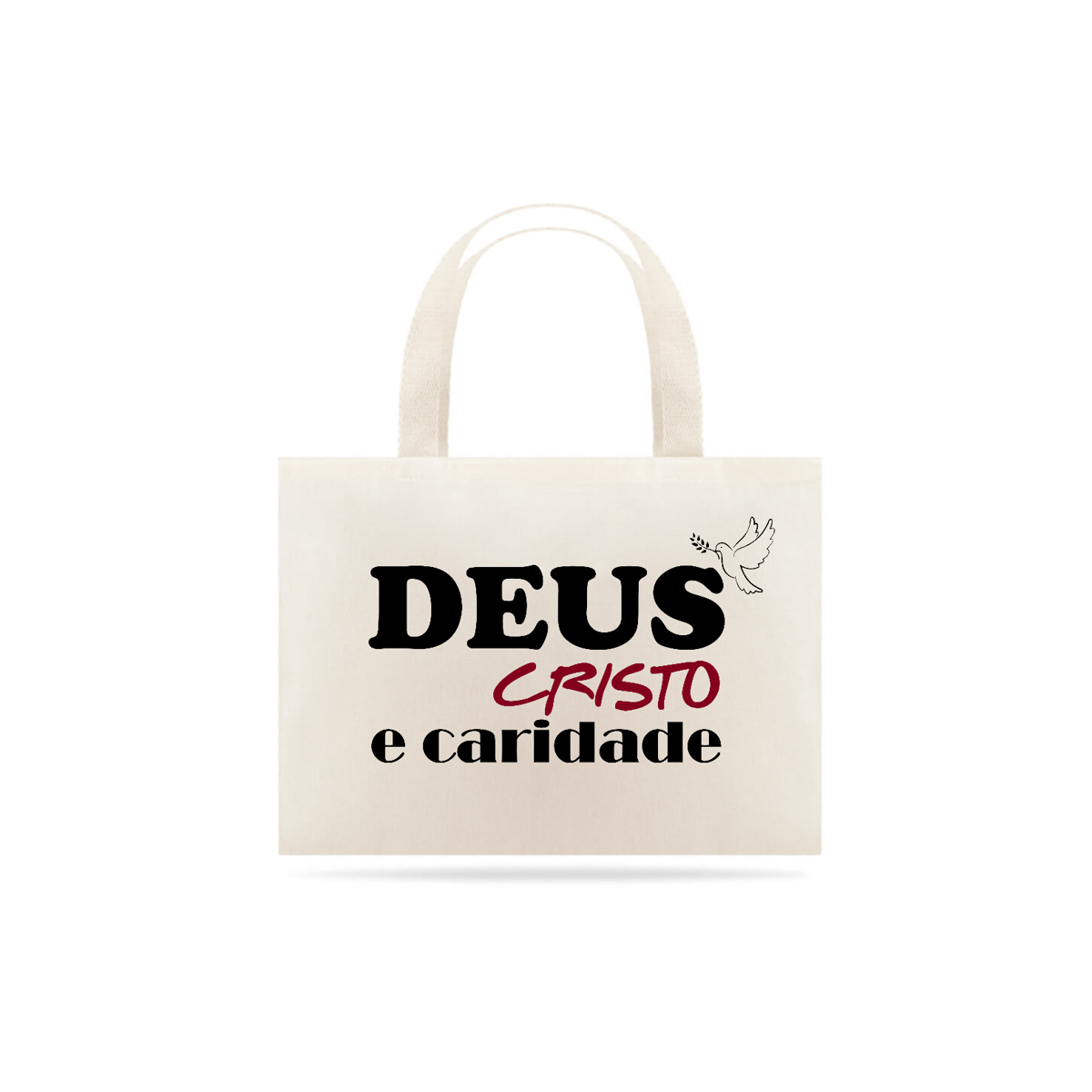 Nome do produto: Eco Bag Grande Deus Cristo e Caridade