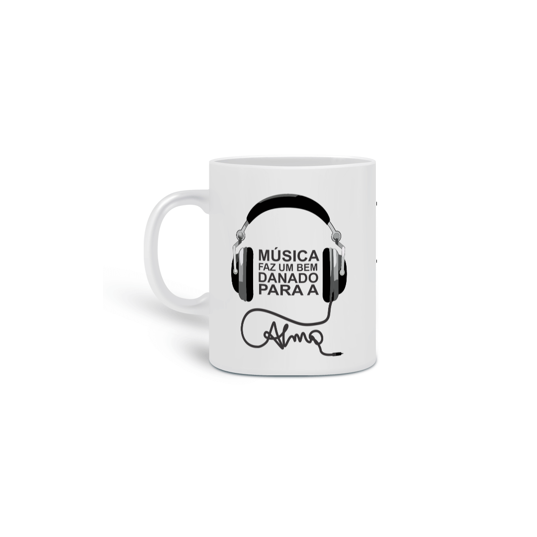 Nome do produto: Caneca Espírita Música faz Bem pra Alma