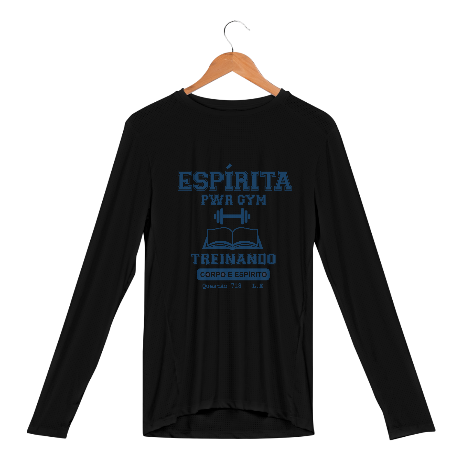 Camiseta ML Espírita PWR GYM Dry Fit 