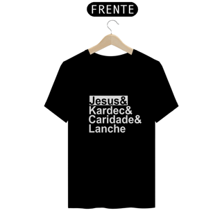 Nome do produto Camiseta Espírita Jesus Kardec Caridade e Lanche