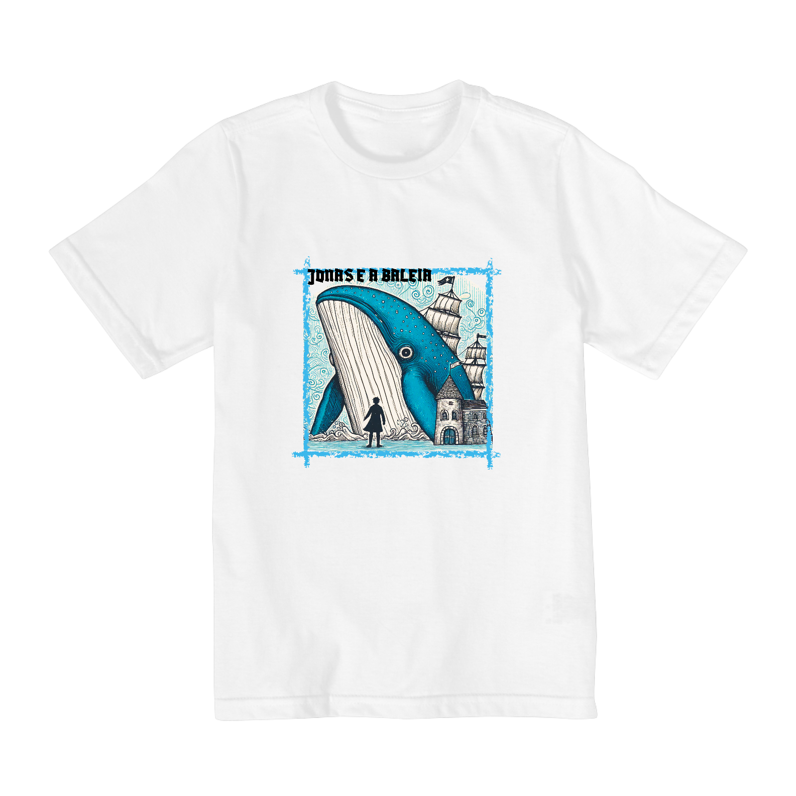 T-SHIRT INFANTIL (10 A 14) - JONAS E A BALEIA