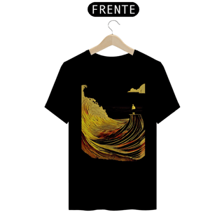 Camiseta art style waves lines