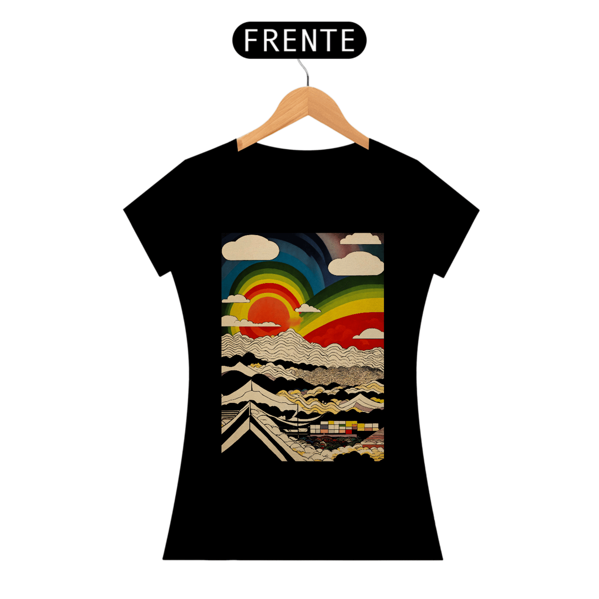 Nome do produto: Camiseta Baby Look Color Sky