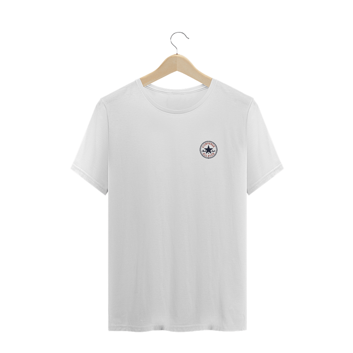 Nome do produto: Camisetas Plus Size Converse MInimalista