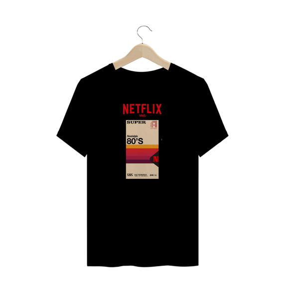 Camisetas Plus Size Netflix VHS