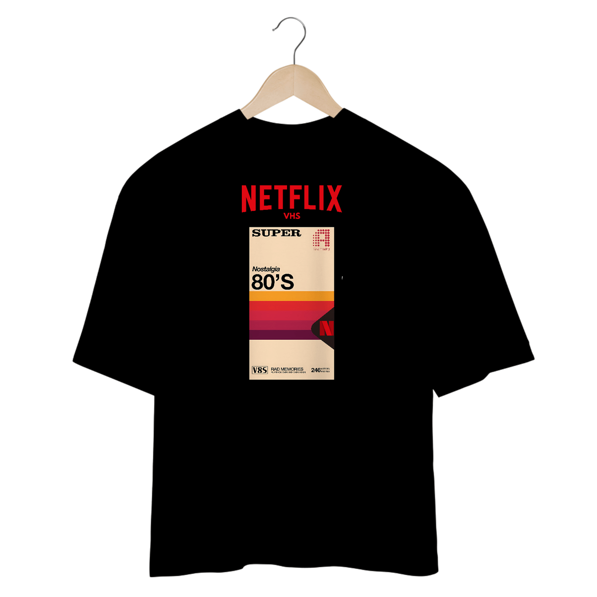Nome do produto: Camisetas Oversized Netflix VHS