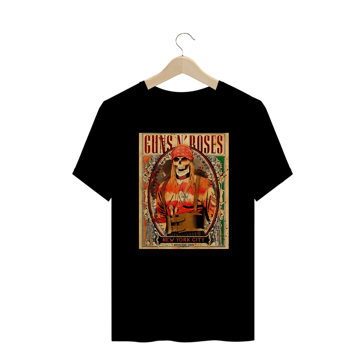 Nome do produto: Camisetas Plus Size Guns N´Roses