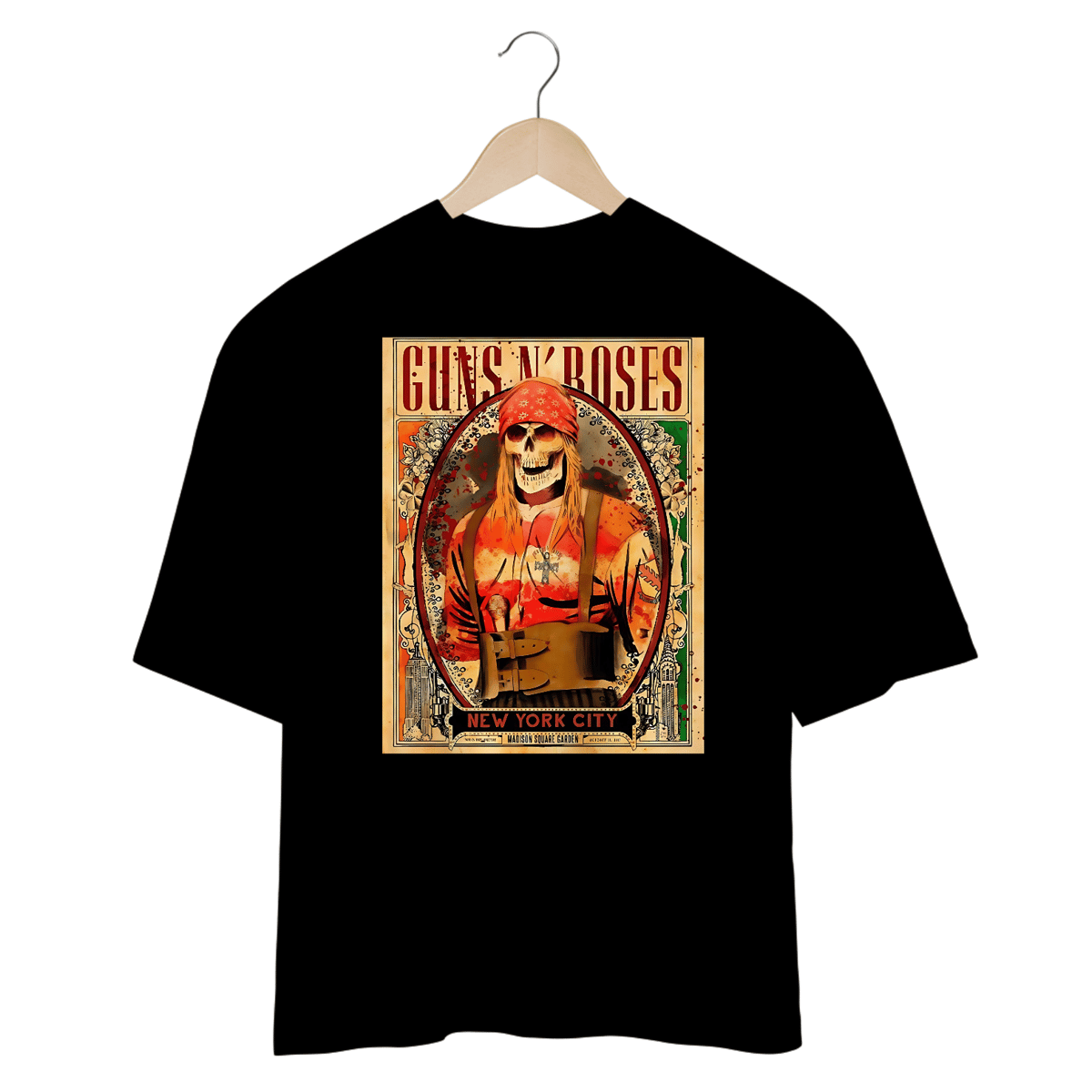Nome do produto: Camisetas Oversized Guns N´Roses