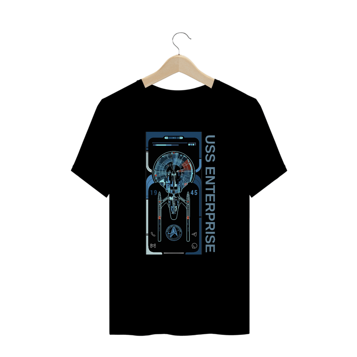 Nome do produto: Camisetas Plus Size USS Enterprise