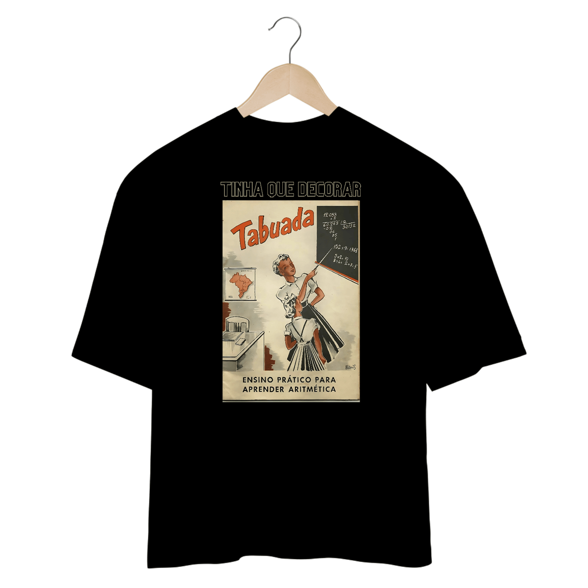 Nome do produto: Camisetas Oversized Tabuada