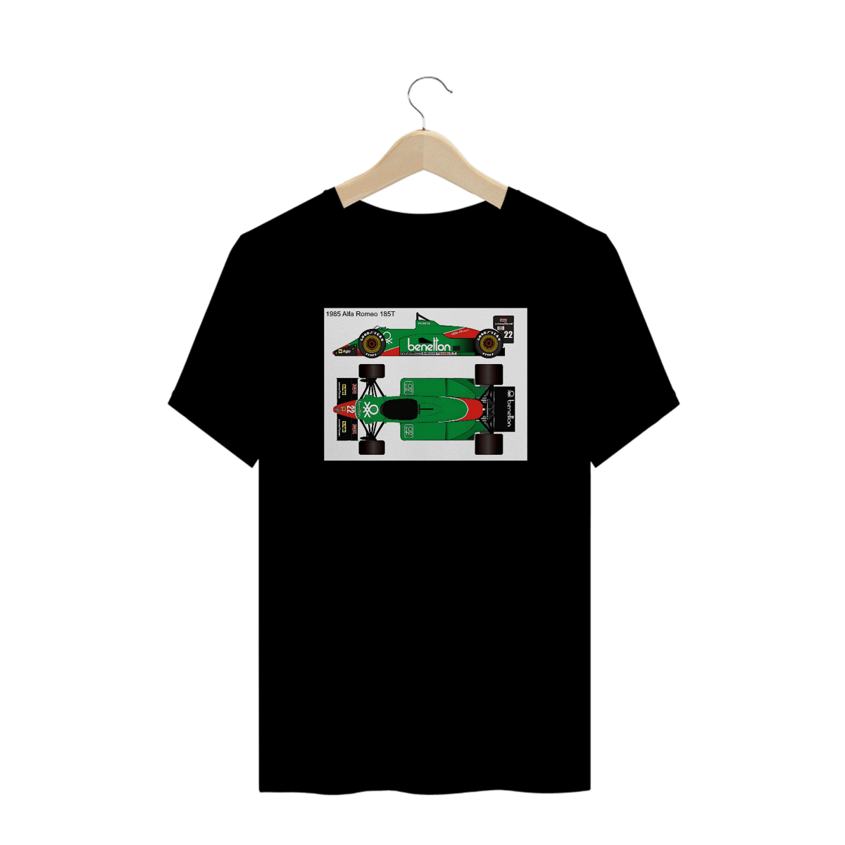 Nome do produto: Camisetas Plus Size F-1 Alfa Romeo 1985