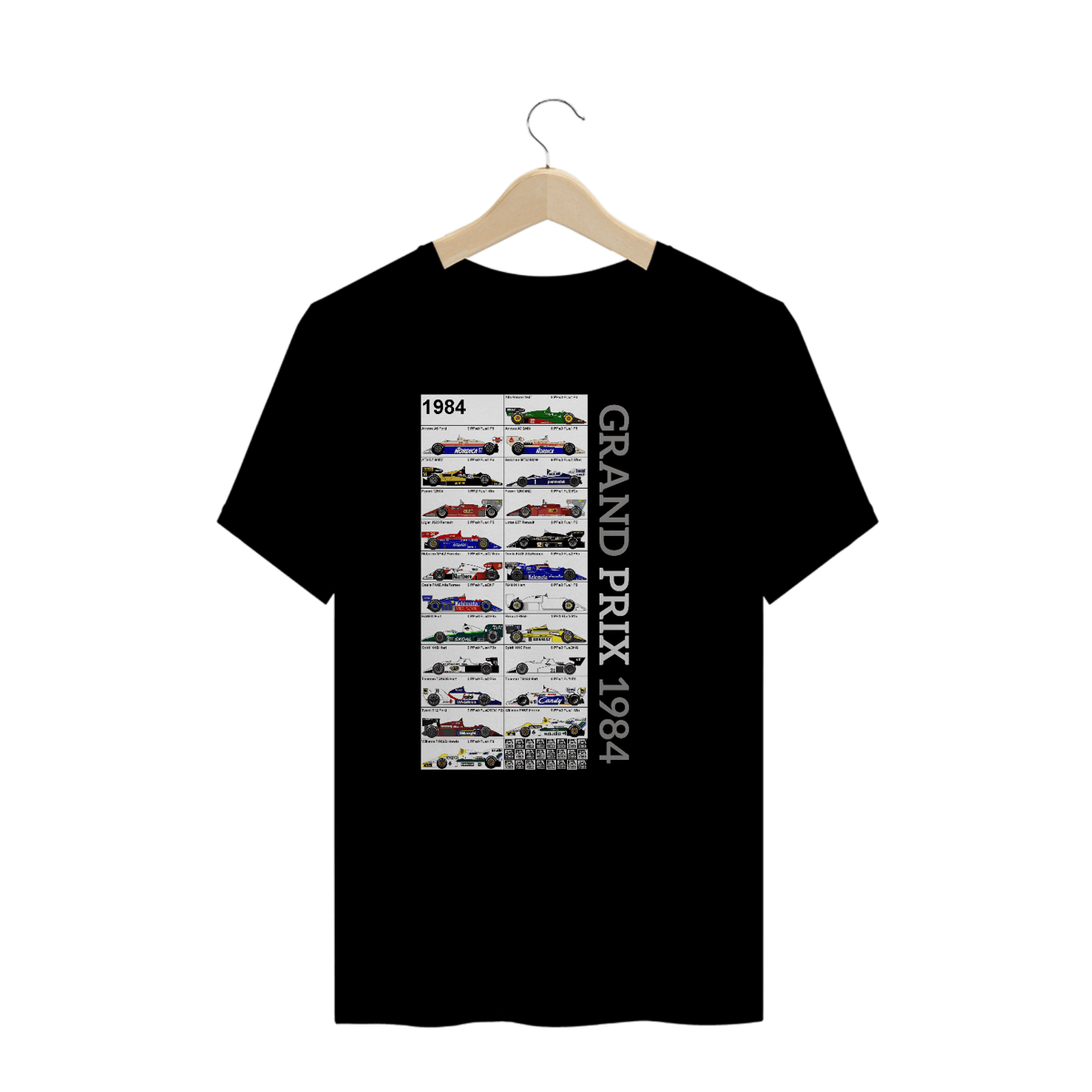 Nome do produto: Camisetas Plus Size Grand Prix 1984