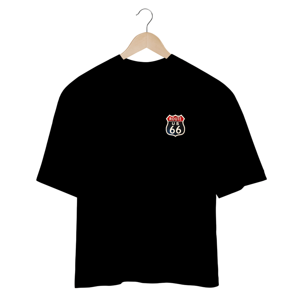 Nome do produto: Camisetas Oversized Route 66 Minimalista