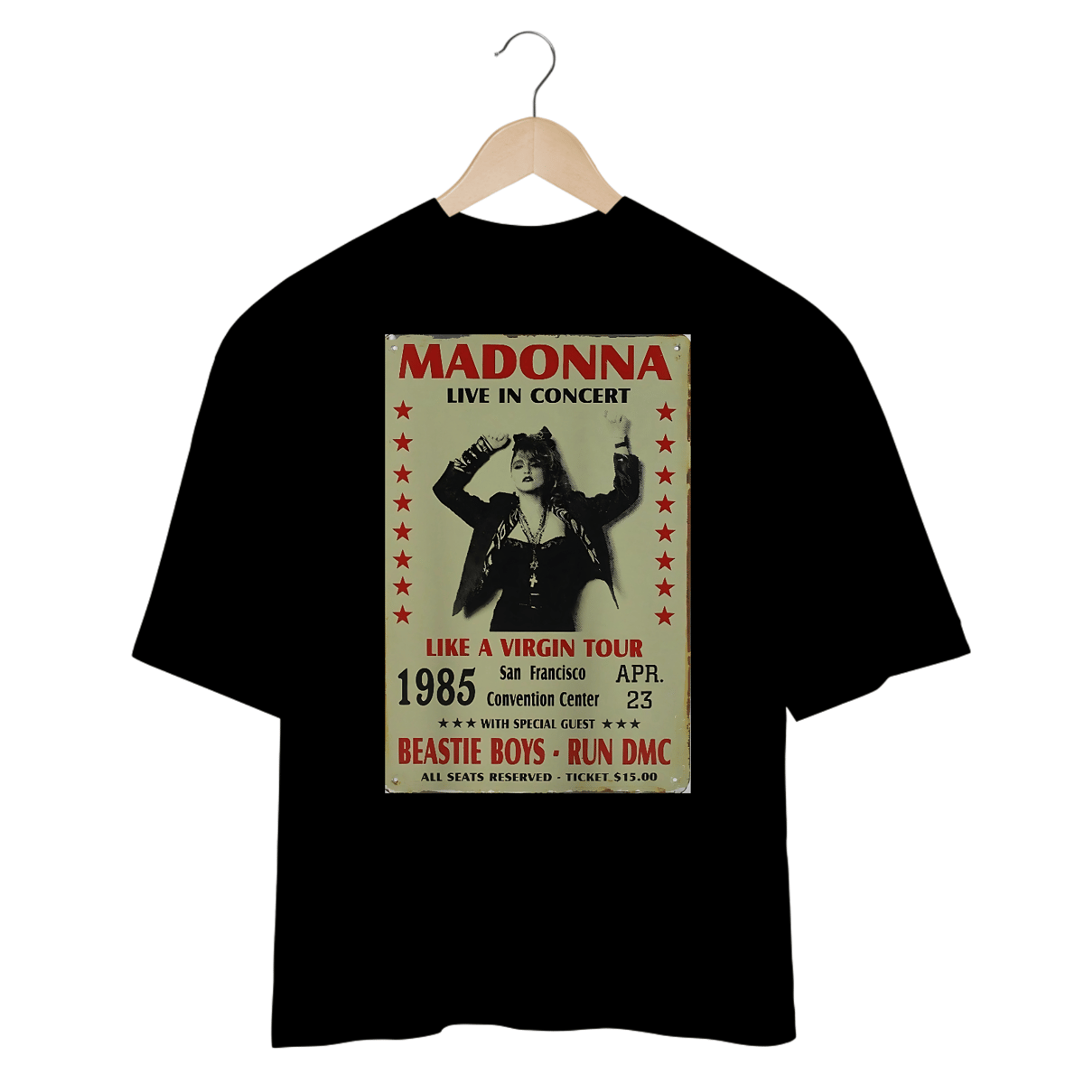 Nome do produto: Camisetas Oversized Madonna
