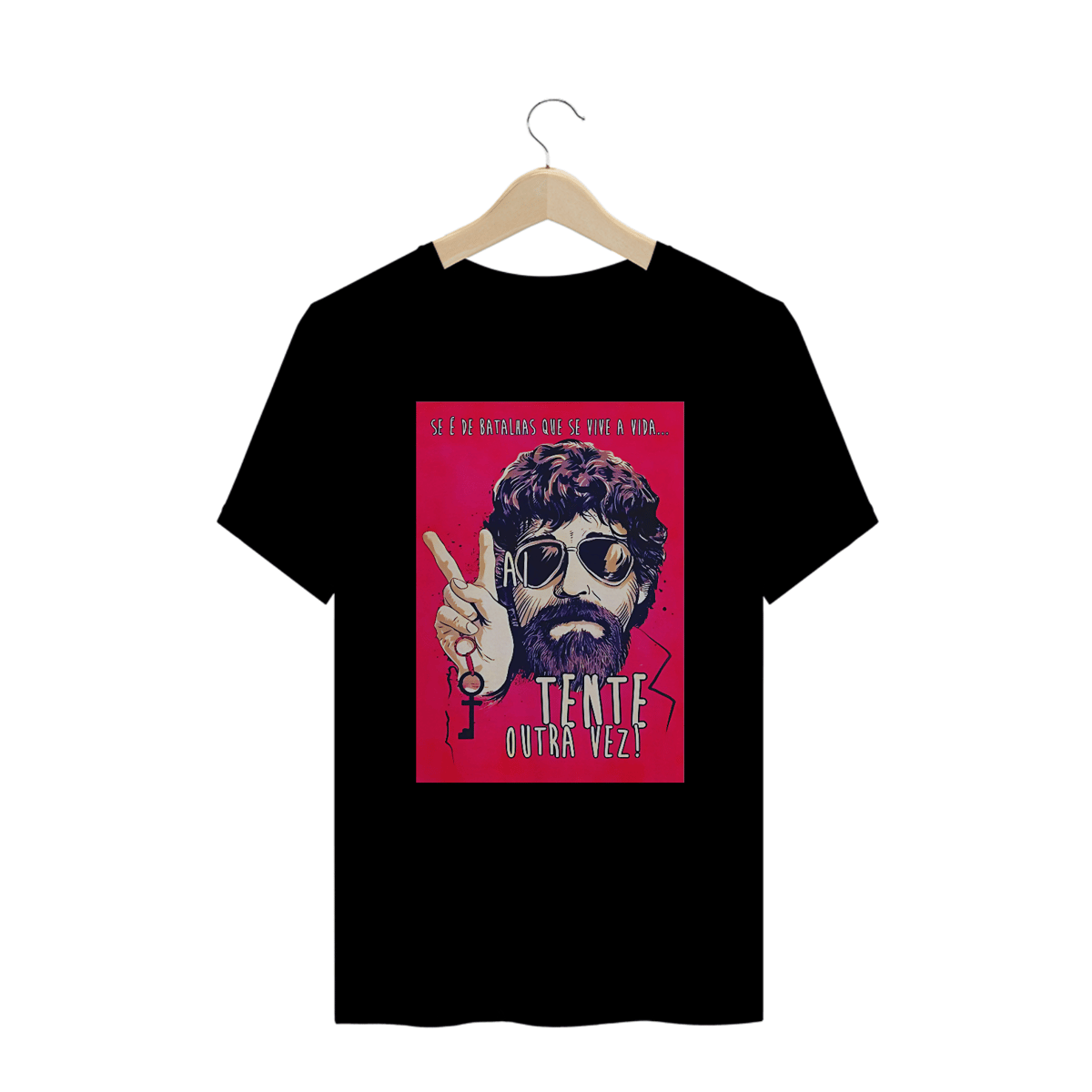 Nome do produto: Camisetas Plus Size Tente Outra Vez